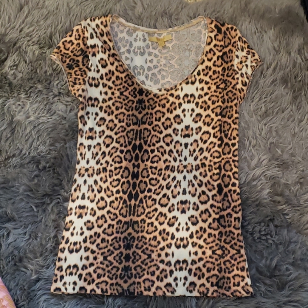 Zara Animal print form fitting t-shirt